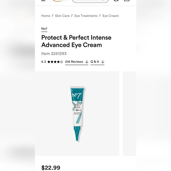 No7 Protect & Perfect Intense Eye Cream - NIB Full Size .5 oz/15mL - Picture 2 of 6